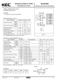 Datasheet BC849 manufacturer KEC